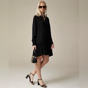 🆕 BNWT J. Crew Amelia Popover Shirtdress in Drapey Viscose Twill 🖤